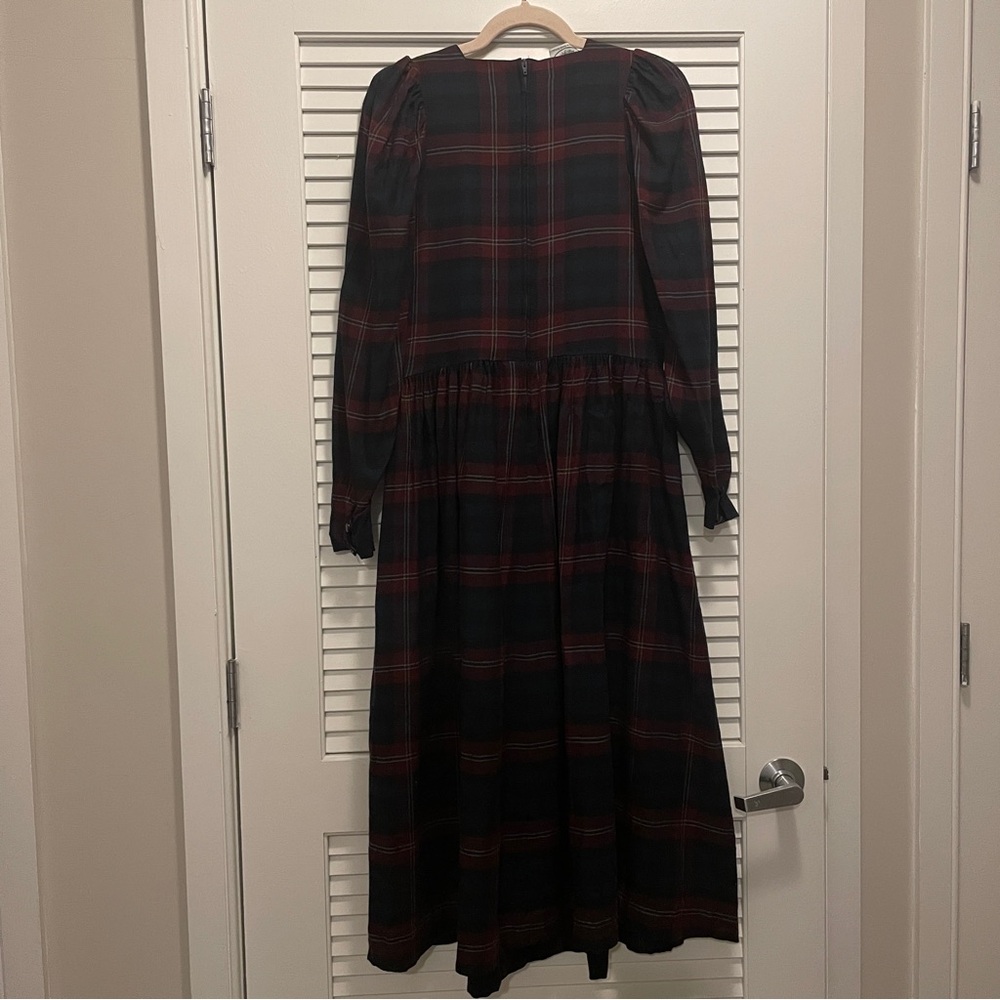 Laura Ashley Plaid Long Sleeve Dress - Picture 2 of 6